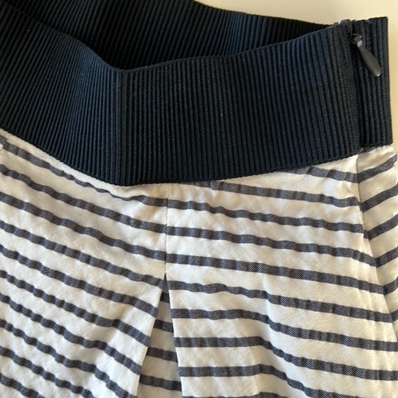 ANNA SERAVALLI Blue & White Striped Midi Skirt Sz 42  / 38 FR - Picture 6 of 9